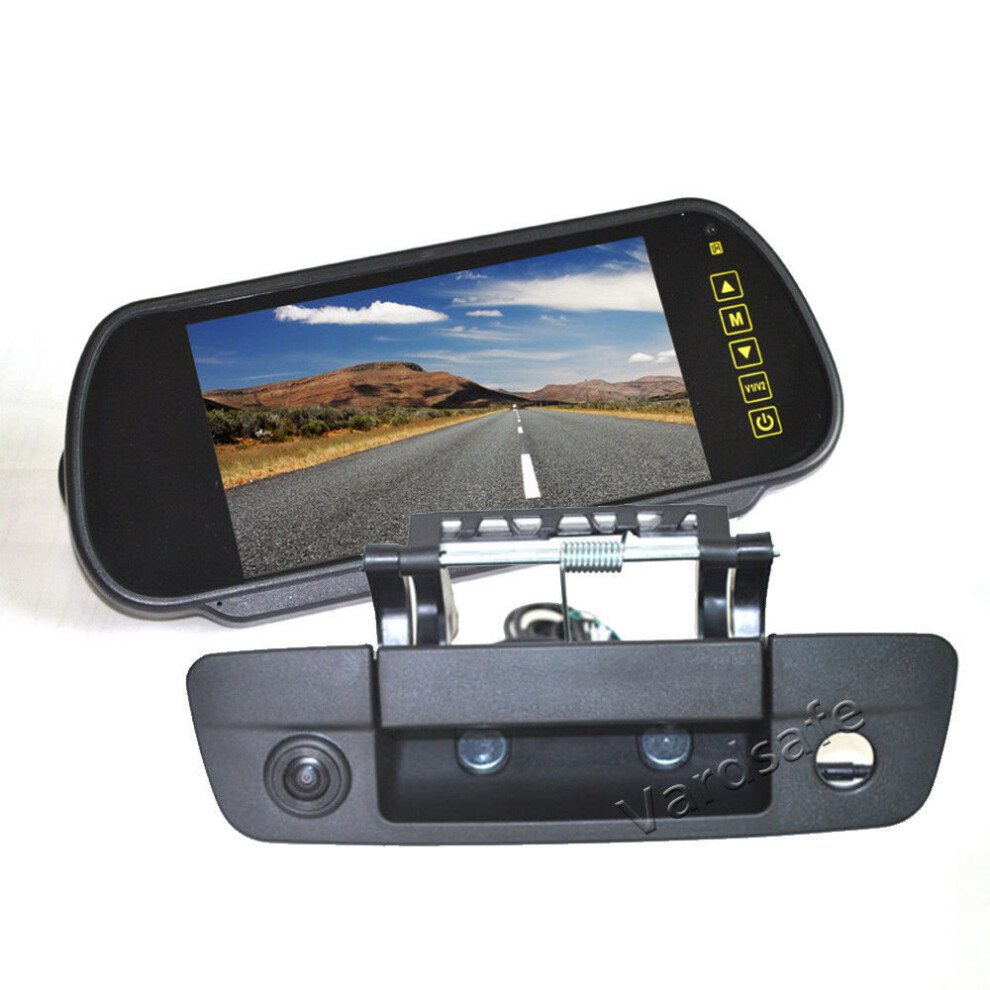 Vardsafe Rear View Backup Camera + 7 Inch Clip-On Mirror Monitor For Dodge Ram Pickup Truck 1500 2500 3500 (2009-2018) 8414775821906