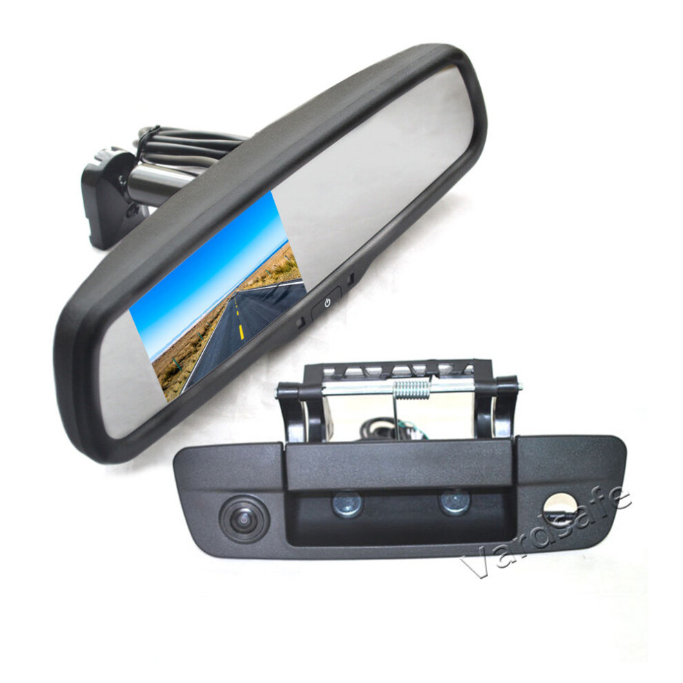 Vardsafe Tailgate Reverse Backup Camera + Replacement Rear View Mirror Monitor For Dodge Ram 1500 2500 3500 (2009-2018) 8414775821913