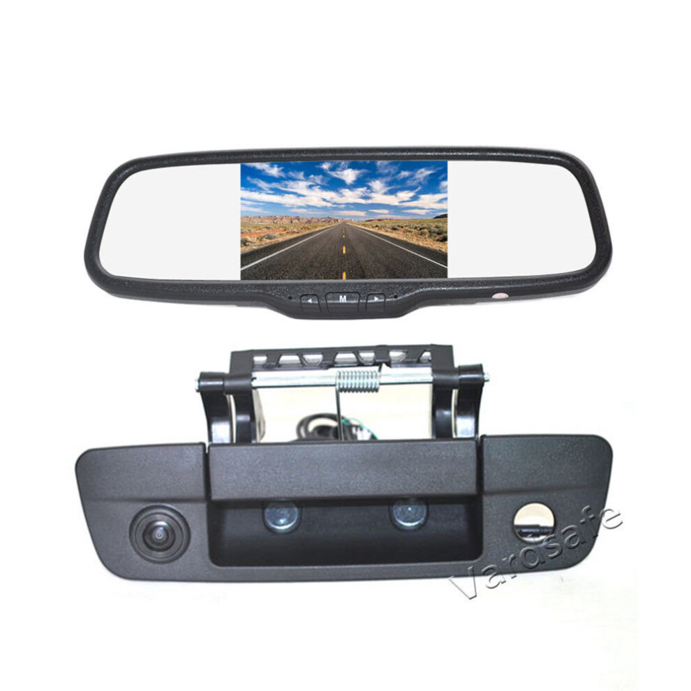 Vardsafe Tailgate Reverse Backup Camera + Clip-On Mirror Monitor For Dodge Ram Pickup Truck 1500 2500 3500 (2009-2018) 8414775821920