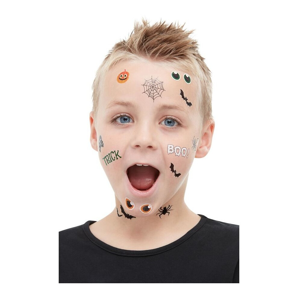 Smiffy's Childrens Trick Or Treat Transfers Halloween Make Up Multicoloured