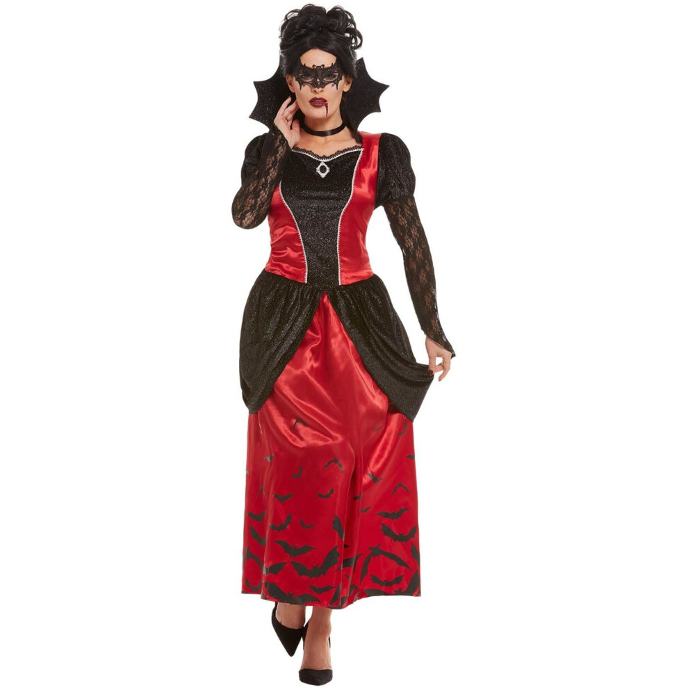 Womens Vampire Lady Fancy Dress Costume Size 12-14