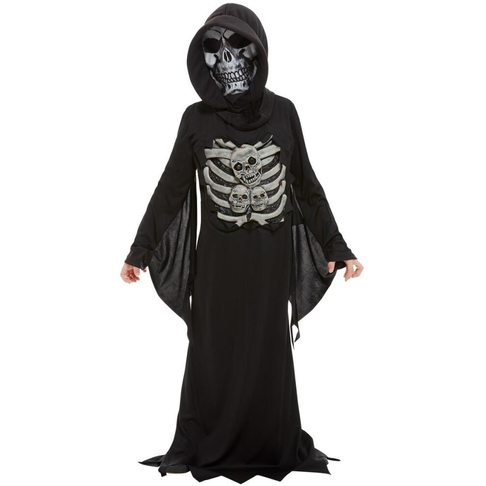 Boys Skeleton Reaper Fancy Dress Costume Age 10-12