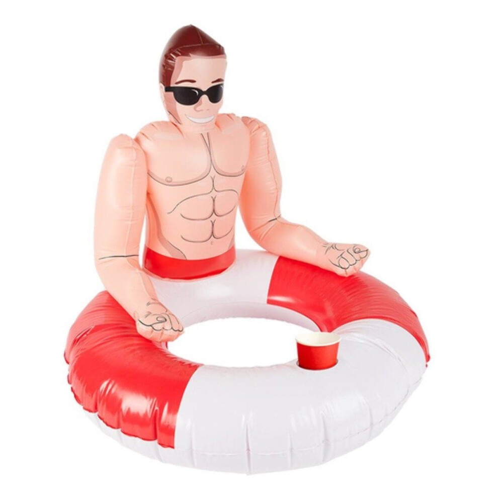 Smiffy's Inflatable Lifeguard Hunk Swim Ring Float
