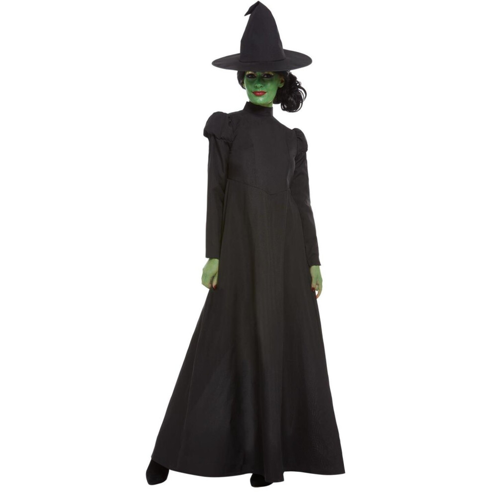 Womens Halloween Wicked Witch Fancy Dress Costume Size 12-14