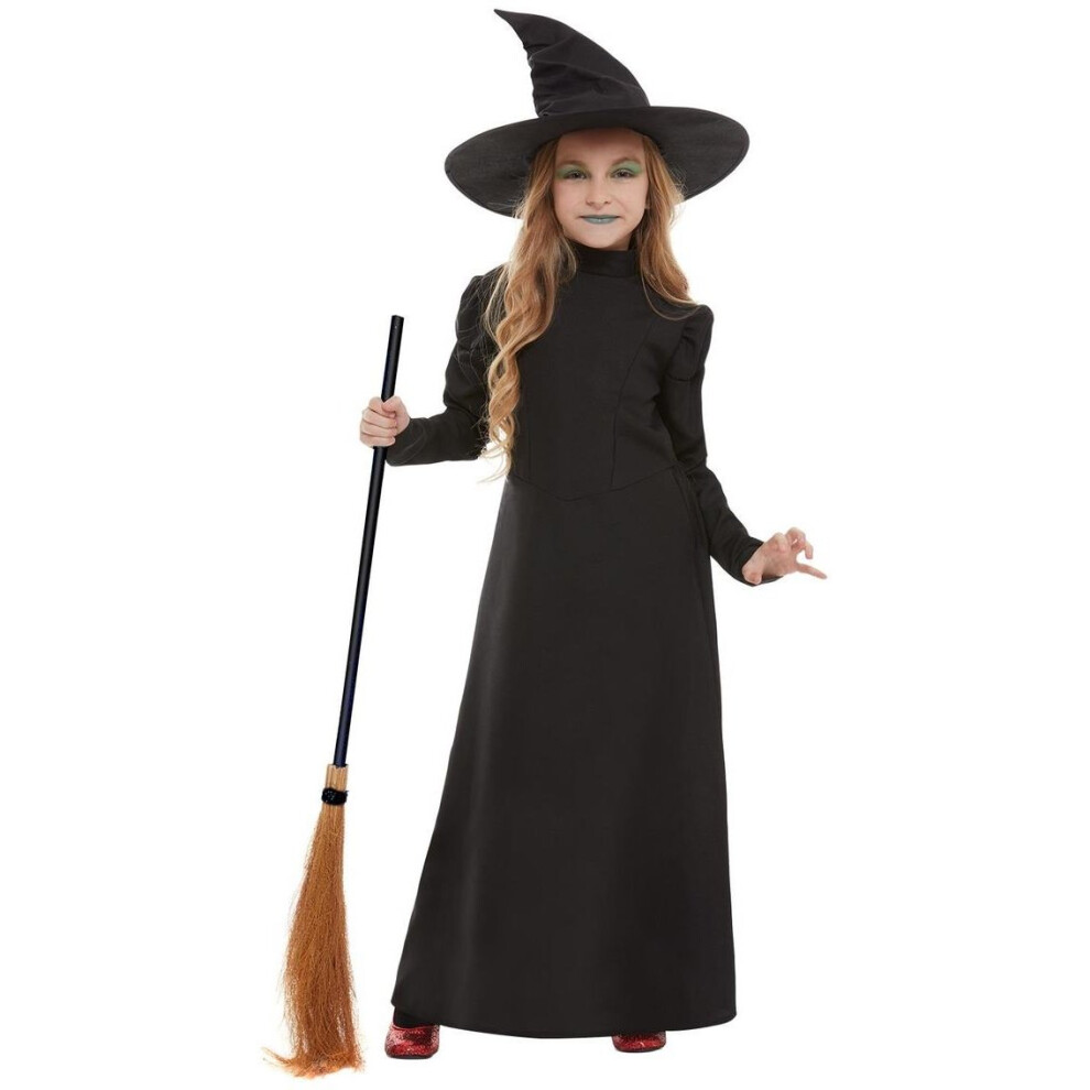 Girls Halloween Wicked Witch Fancy Dress Costume Age 7-9