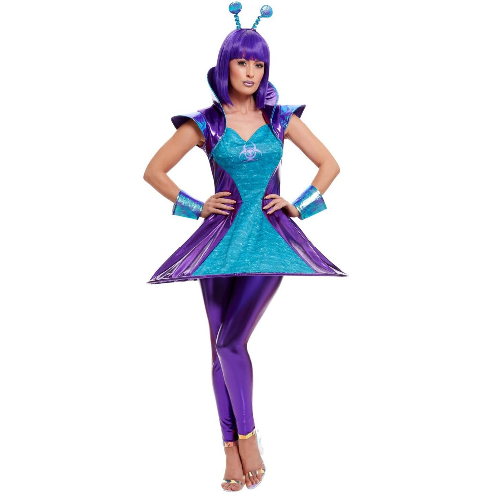 Smiffy's Womens Alien Lady Fancy Dress Costume Size 12-14 Multicoloured