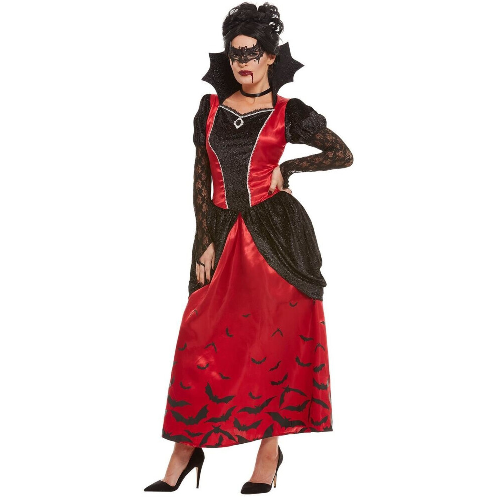 Smiffy's Womens Vampire Lady Fancy Dress Costume Size 4-6 Multicoloured
