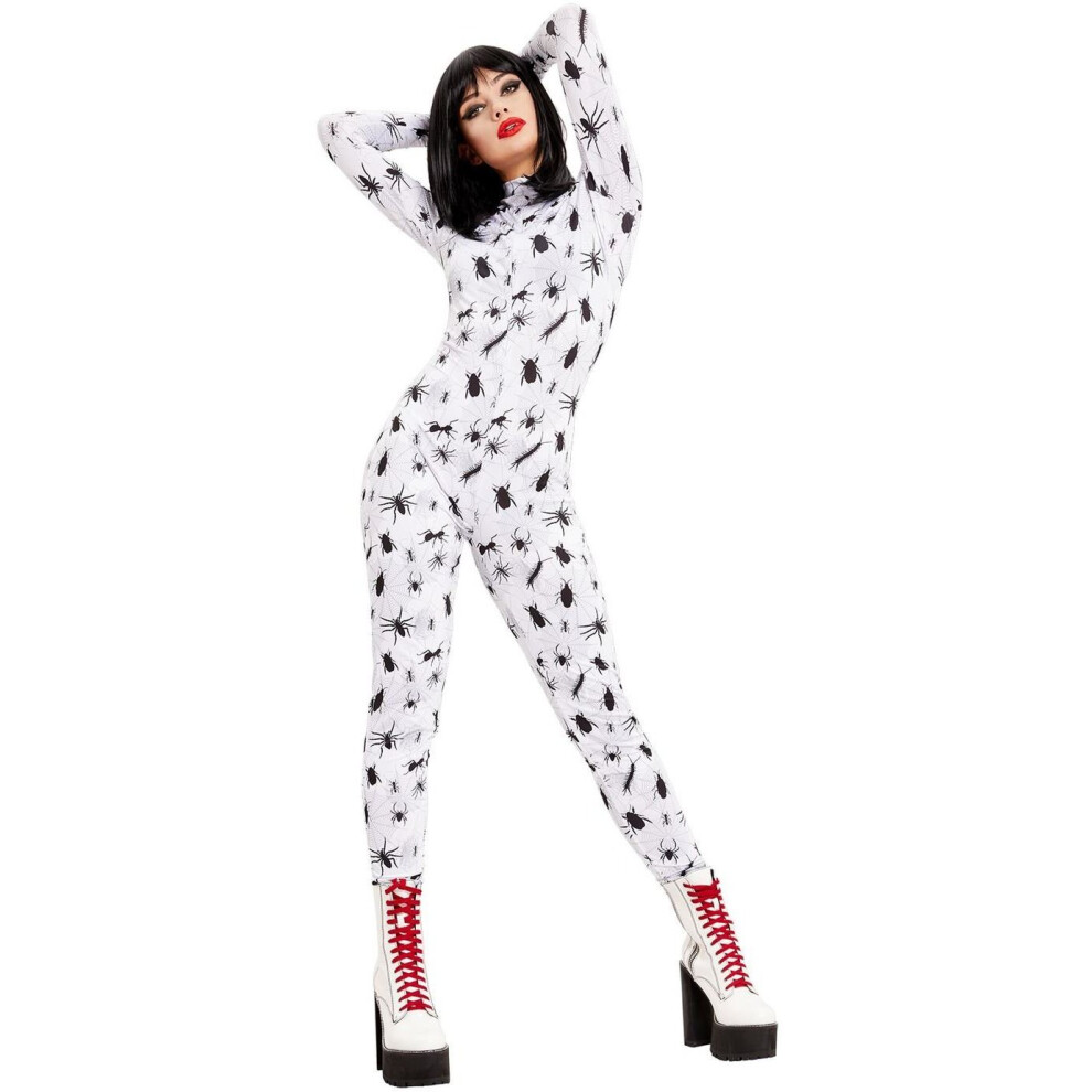 Womens Bug Print Catsuit Halloween Fancy Dress Costume Size 8-10