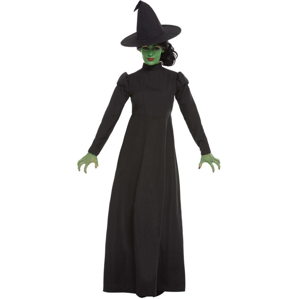 Womens Halloween Wicked Witch Fancy Dress Costume Size 8-10