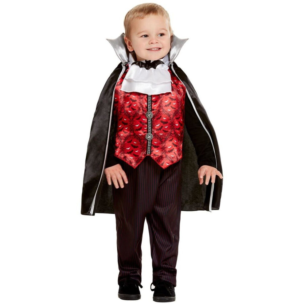 Smiffy's Toddlers Halloween Vampire Fancy Dress Costume Age 3-4 Multicoloured