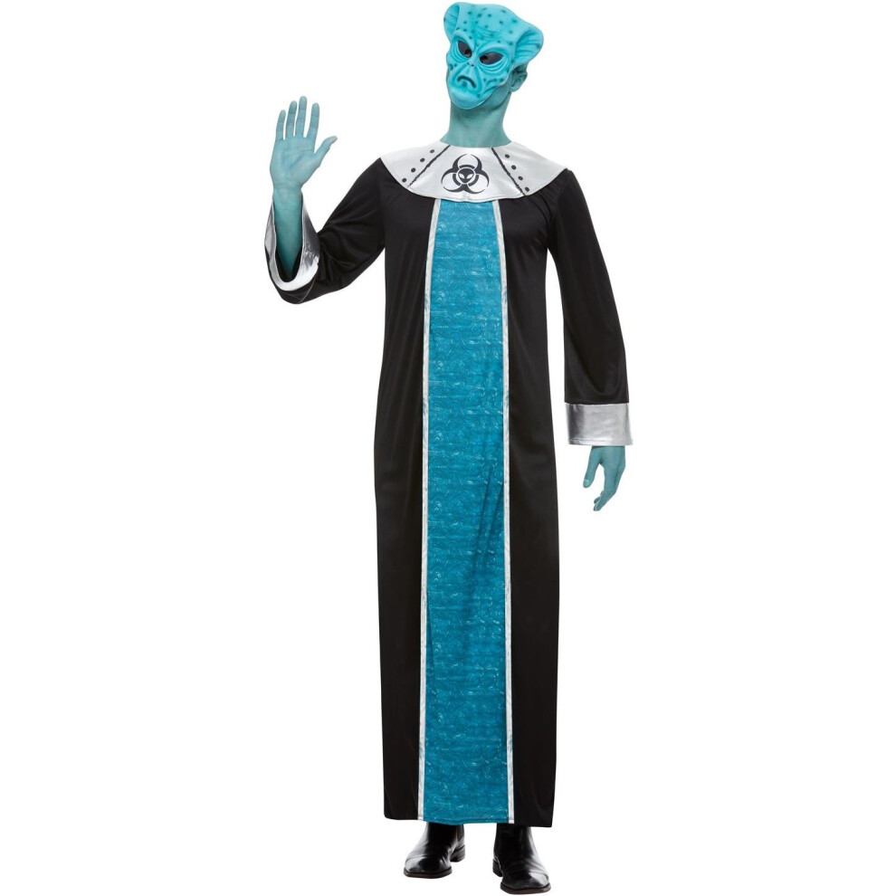 Smiffy's Mens Blue Alien Fancy Dress Costume Large Multicoloured