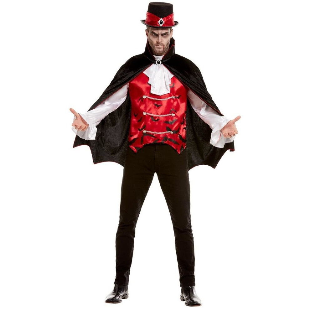 Mens Halloween Lord Vampire Fancy Dress Costume Large