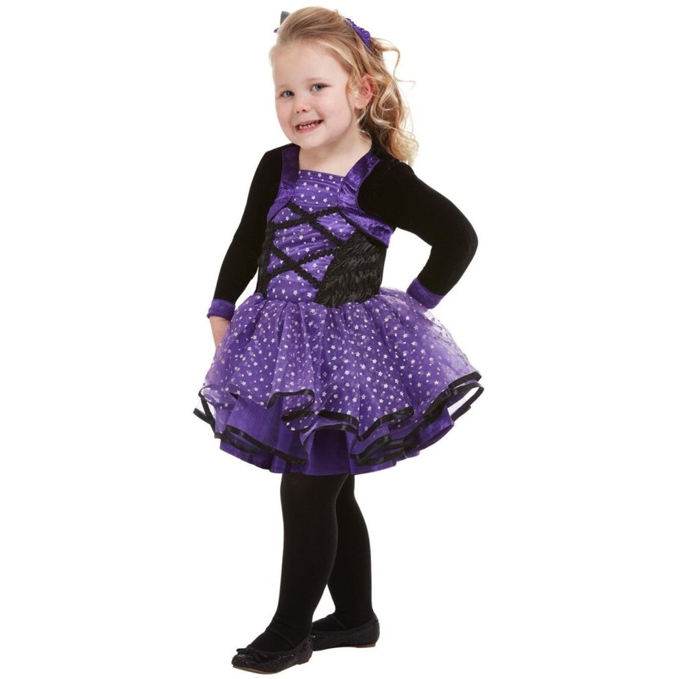 Toddlers Halloween Pretty Star Witch Fancy Costume Age 3-4