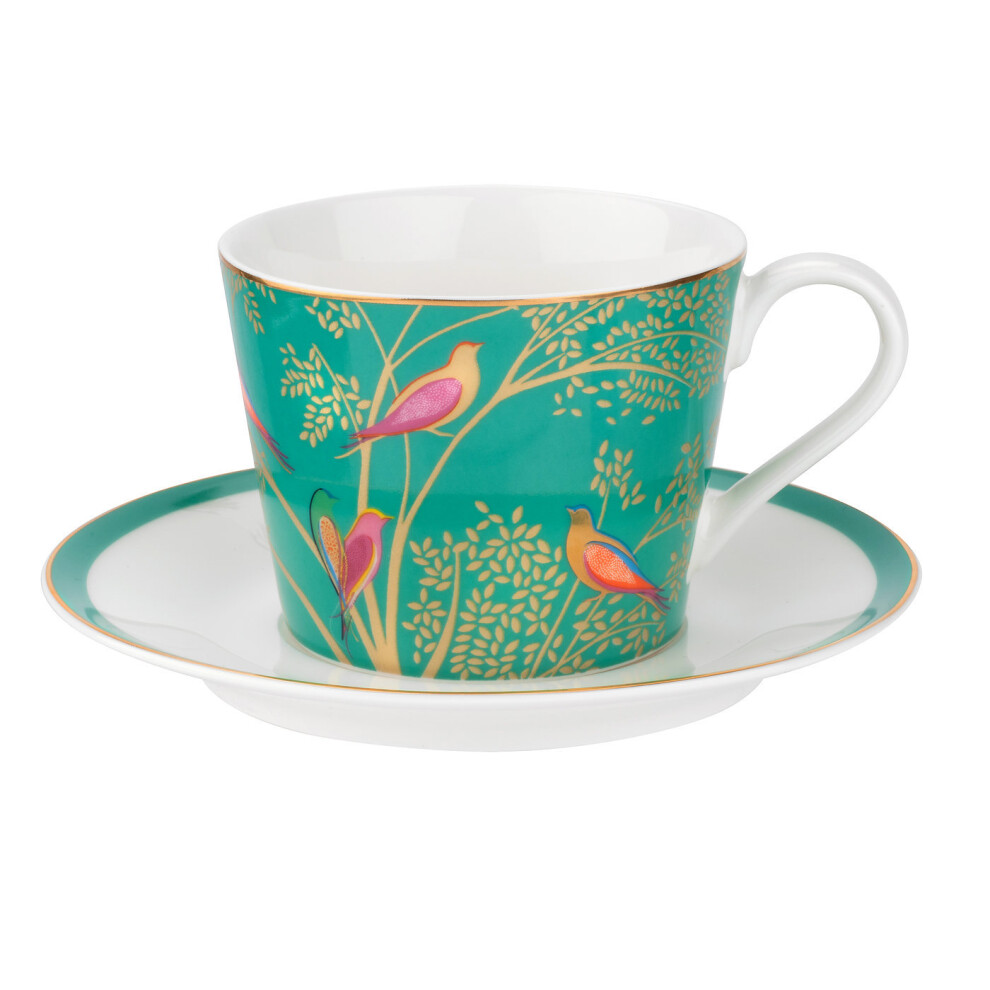 Sara Miller Chelsea Cup And Saucer, Green