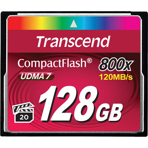 Transcend 128GB 800x CompactFlash Memory Card UDMA TS128GCF800 1
