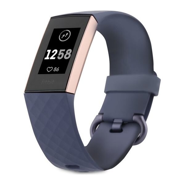 (Blue Grey/Rose Gold) Fitbit Charge 3 Activity Tracker SwimProof