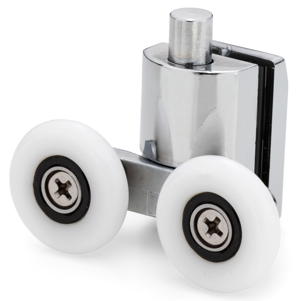 1 X Double Bottom Zinc Alloy Shower Door Rollers/Runners 25Mm Wheel Diameter Es1 5060626642270