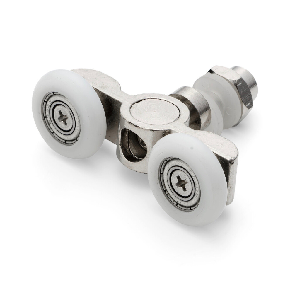 (23Mm) 2 X Double Shower Door Rollers /Runners/Wheels 23Mm Or 25Mm Wheel Diameter A17 5060626641068