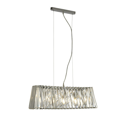 Searchlight Searchlight Tiara 4 Light Pendant Chrome With Crystal Glass
