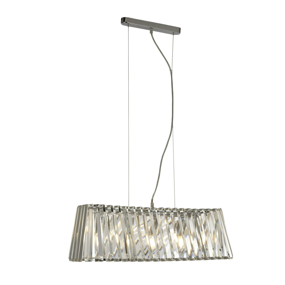 Search Tiara 4 Pendant Chrome With Crystal Glass Light