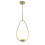 Searchlight Searchlight Avalon 1 Light Ball Pendant Gold With Opal Glass 1