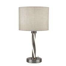 Searchlight Vegas LED Twist Table Light Satin Silver