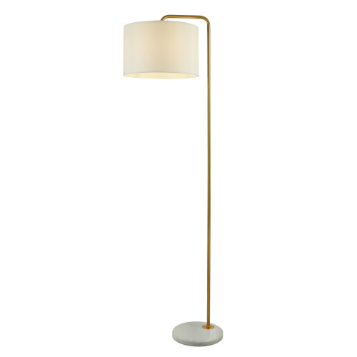 Searchlight Searchlight Hangman Gold Floor Lamp With White Marble Base