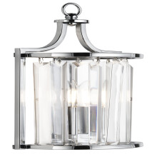 Applique Contemporanea Victoria Acciaio Cromo Vetro 1 Luce E14
