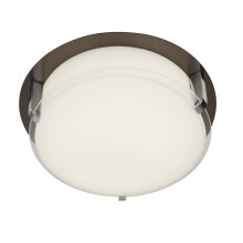 Searchlight Edinburgh LED Flush Light Brown/White