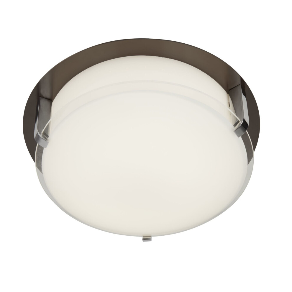 Searchlight Edinburgh LED Flush Light Brown/White