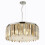 Searchlight Searchlight Clarissa 5 Light Drum Pendant Chrome Clear/Amber/Smokey Crystal Prism Drops 1