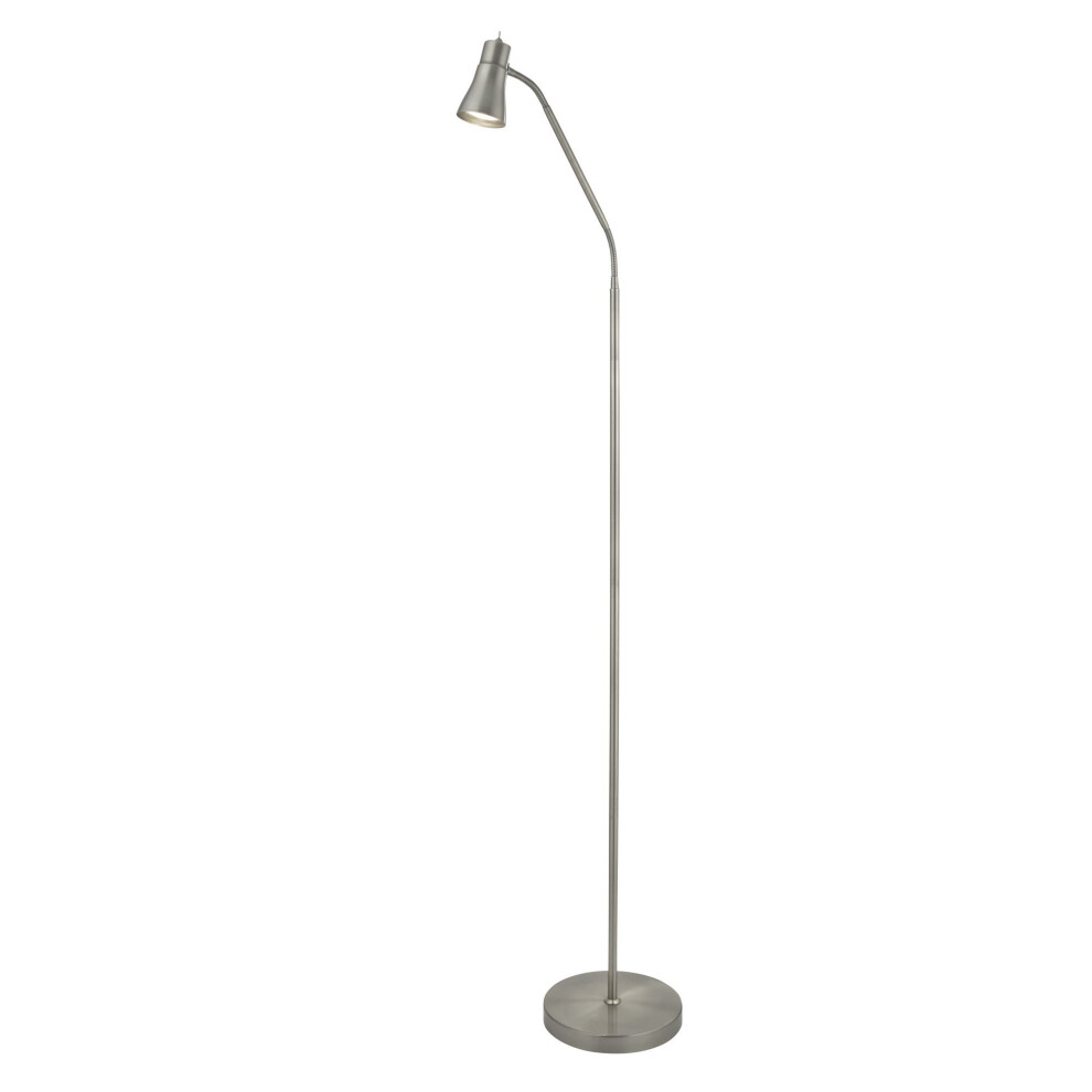 Searchlight Fusion Floor Lamp 1 Light With Flexi Head SS