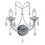 Searchlight Searchlight Autumn 2 Light Bathroom Wall Light Chrome With Crystal Glass 1