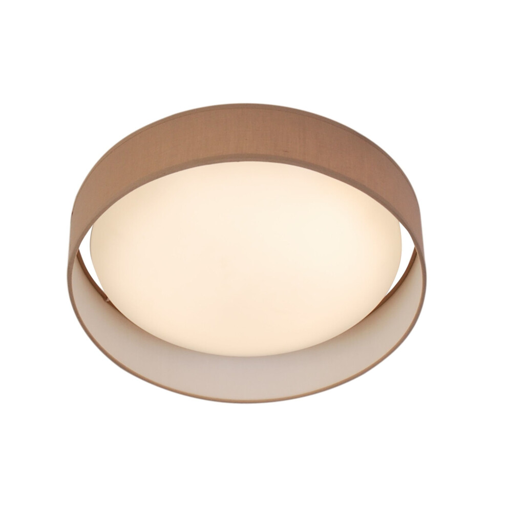 Searchlight Gianna 1 Light LED Flush Ceiling Light Acrylic Brown Shade