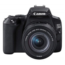 Appareil photo reflex numérique Canon EOS 250D avec kit d'objectifs EF-S 18-55mm f/4-5.6 IS STM - Noir