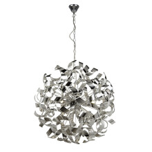 Searchlight Curls 6 Light Pendant Metal Chrome