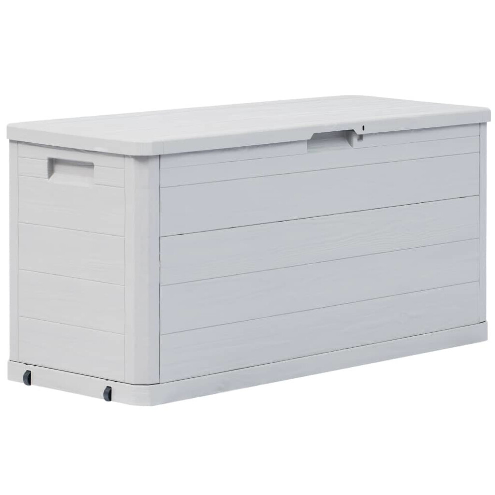 Vidaxl Garden Storage Box 280L Light Grey Outdoor Cabinet Chest Organiser Unit