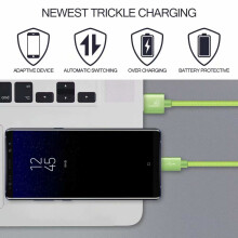(2 metre, Green) Ameego Braided 8 pin Cable | Heavy-Duty Charger