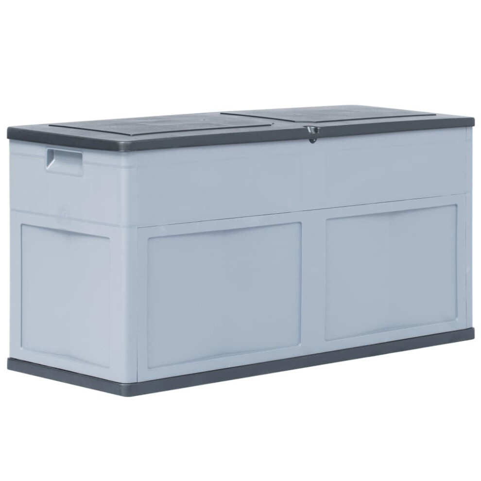Vidaxl Garden Storage Box 320L Grey And Black Outdoor Cabinet Chest Organiser Black,Grey