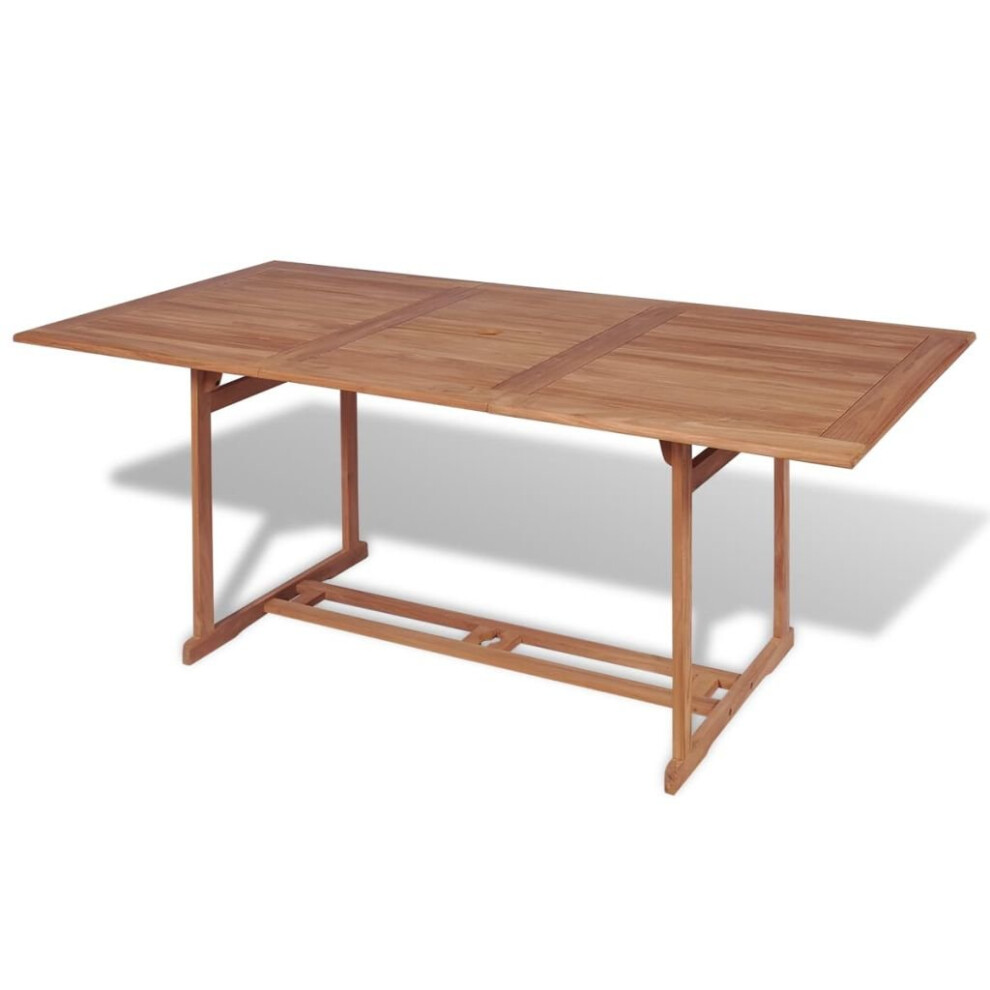 Vidaxl Teak Outdoor Dining Table Rectangular 180X90x75cm Garden Furniture