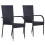 VidaXL vidaXL Stapelbare Gartenstühle 2 Stk. Poly Rattan Schwarz 1