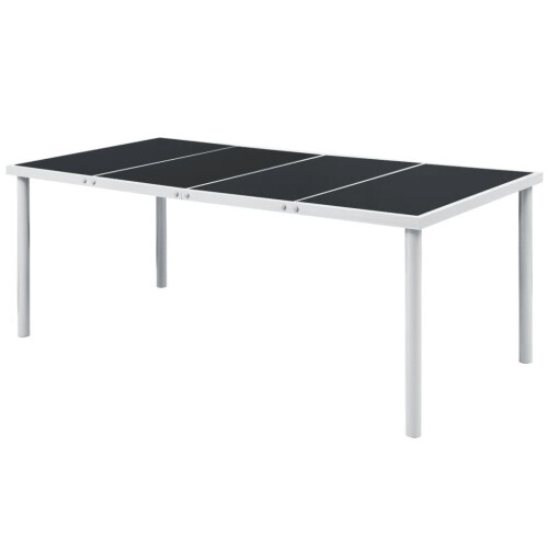 VidaXL vidaXL Gartentisch 190x90x74 cm Schwarz Stahl