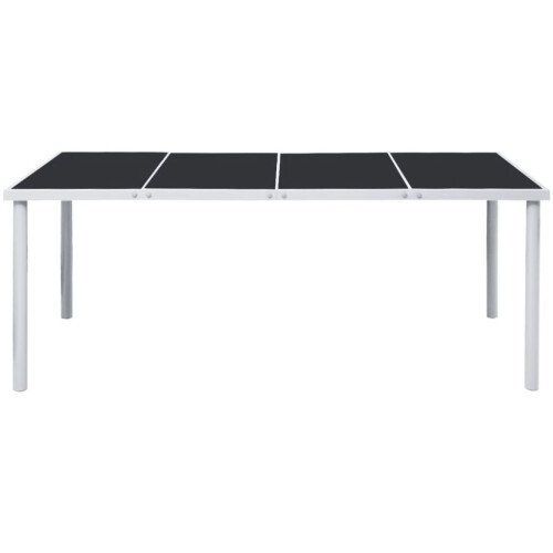 VidaXL vidaXL Gartentisch 190x90x74 cm Schwarz Stahl 1