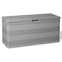vidaXL Garden Storage Box 280 L Light Grey Outdoor Cushion Chest Utility Shed