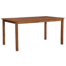 vidaXL Solid Acacia Wood Outdoor Dining Table 150x90x74cm Kitchen Furniture