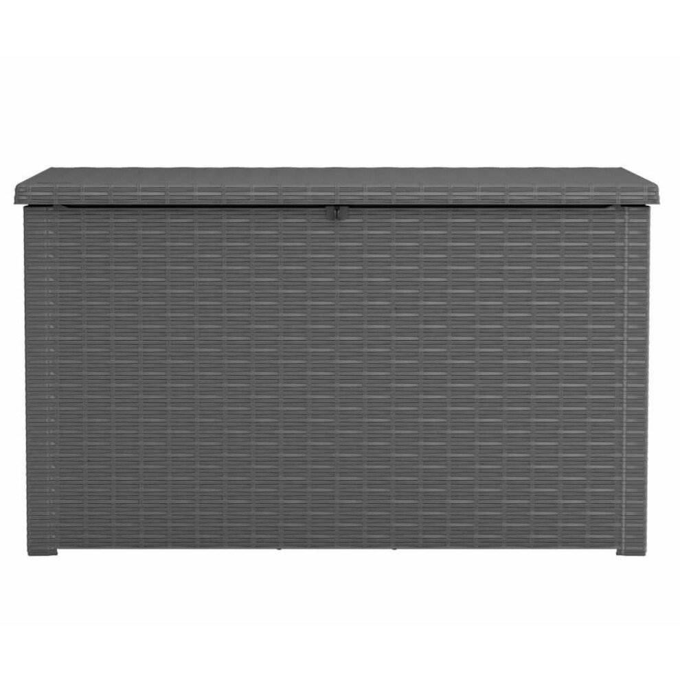 Keter Outdoor Storage Box Java 870L Anthracite Rattan Look Home Trunk Chest