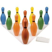 Champion Sports CHSBP10CLR Bowling Pin Set Multi-Color
