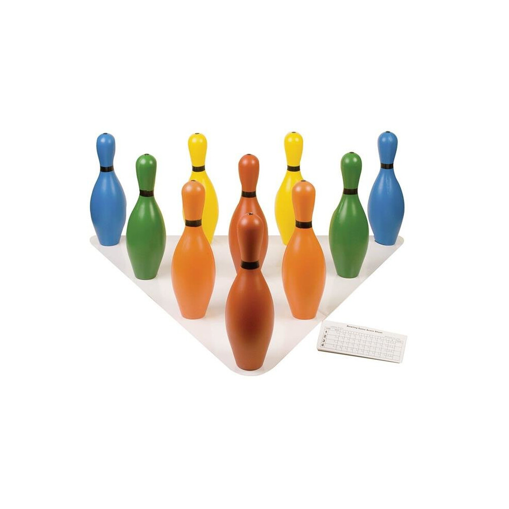 Champion Sports CHSBP10CLR Bowling Pin Set Multi-Color