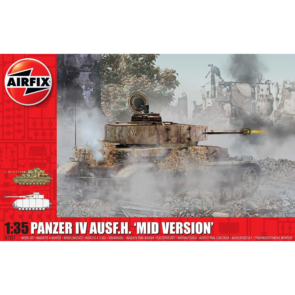 A1351 1:35 Panzer IV Ausf.H Mid Version Tank Model Kit