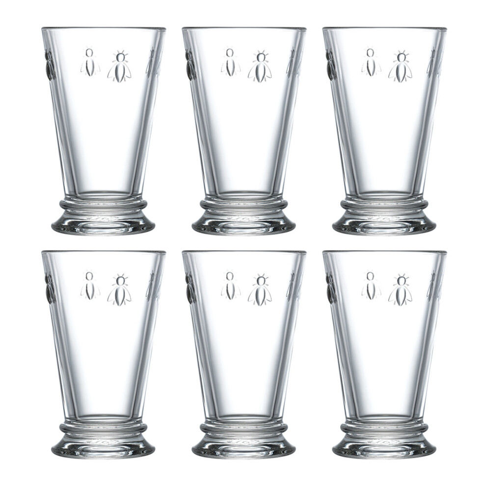 La Rochere Set of 6 Bee Long Drink Glasses 31cl 